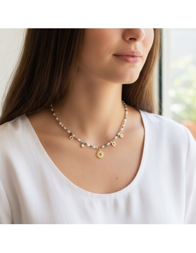 Collier Bohème perles d'eau douce et...