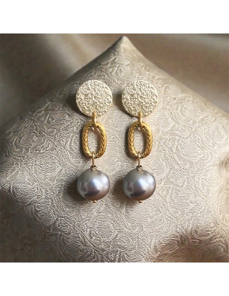 Boucles d'oreilles clips perle nacrée