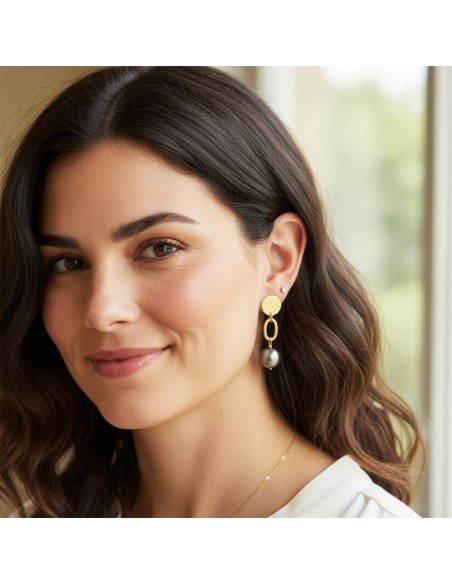 Boucles d'oreilles clips perle nacrée