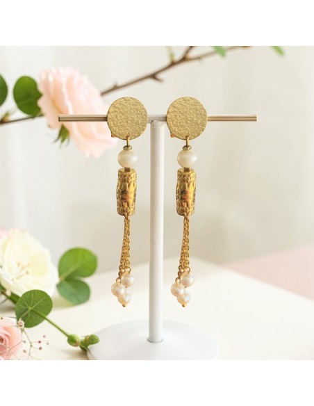 Boucles d'oreilles à clip pendantes Suzanne