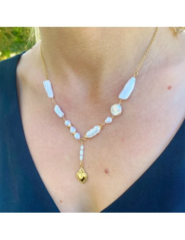 Collier Perles d'eau douce et Coeur
