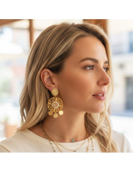 Boucle d'oreille clip Rosalie