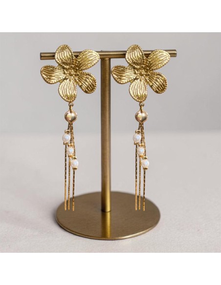 Boucles d'oreilles à clips Fleur Lumineuse