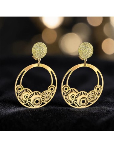 Boucle d'oreille à clip Flore