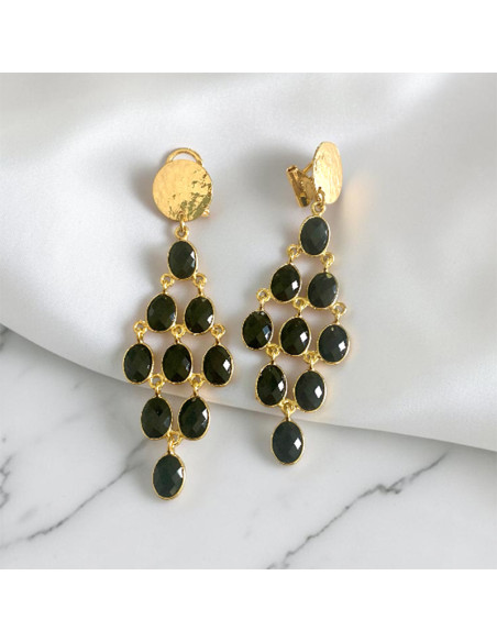 Boucles d'oreilles clips Chandelier
