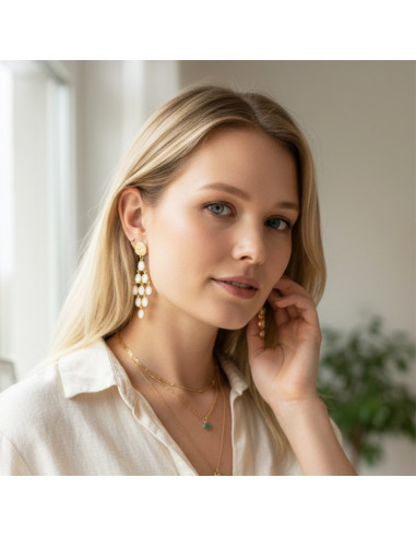 Boucles d'oreilles clips Chandelier