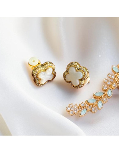 Boucles d'oreilles à clips croix