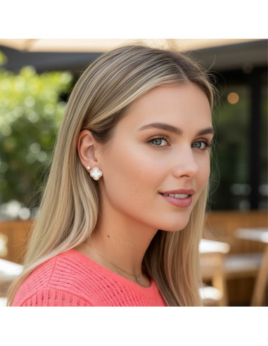 Boucles d'oreilles à clips croix