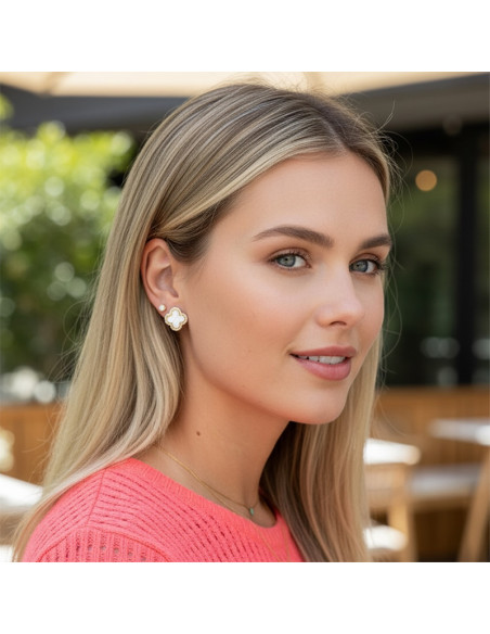 Boucles d'oreilles à clips croix