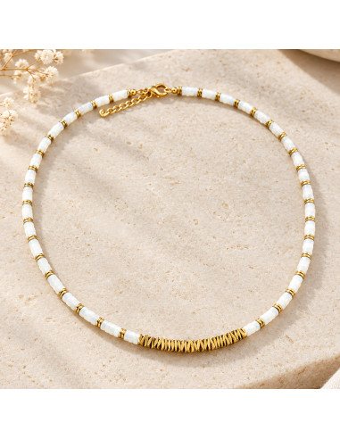 Collier Nacre Heishi