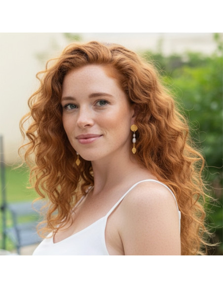 Boucles d'oreilles clips Perle d'Aurore