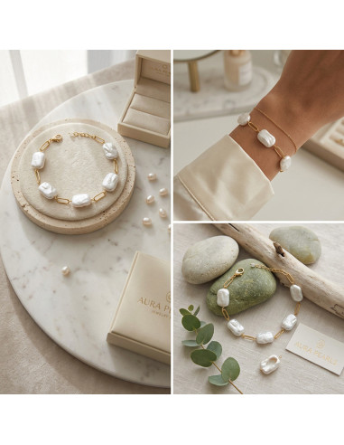 Bracelet perle d'eau douce Baroque 2