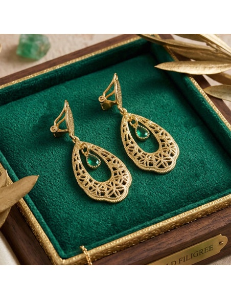 Boucles d'oreilles à clips Arabesque