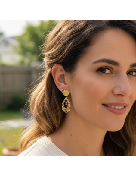 Boucles d'oreilles à clips Arabesque