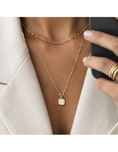 pendentif nacre sertie
