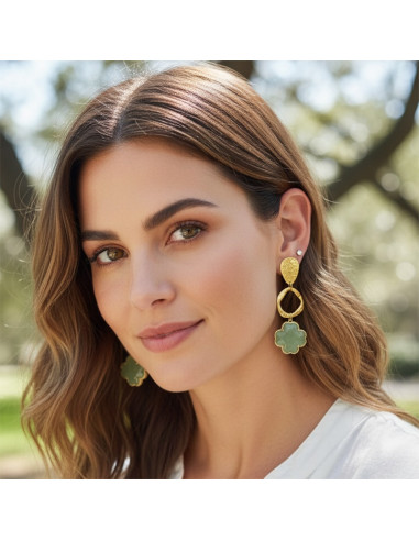 Boucles d'oreilles clips Fleurs de...