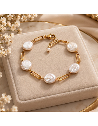 Bracelet Perle d'eau douce ronde