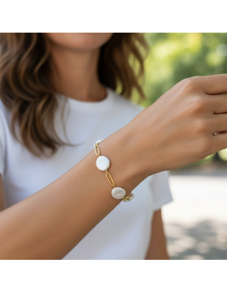 Bracelet Perle d'eau douce ronde