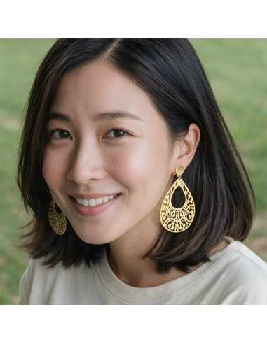 Boucle d'oreille clip dorée d'Orient 2