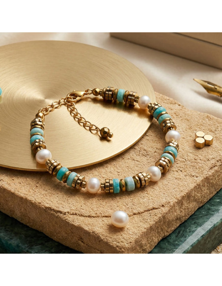 Bracelet fait main en amazonite
