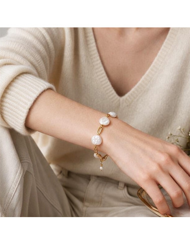 Bracelet Perle d'eau douce ronde 2