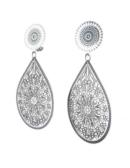 boucles d'oreilles à clips Fès Argenté