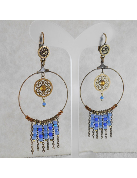 Boucles d'oreilles  "Dream" bleu