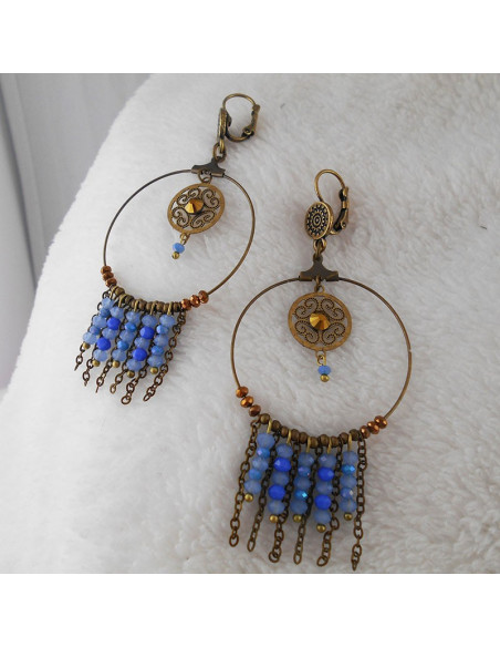 Boucles d'oreilles  "Dream" bleu