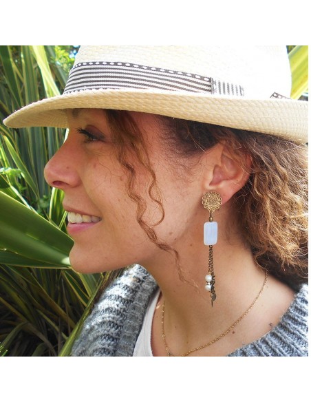 Boucle d'oreille clip ombrie