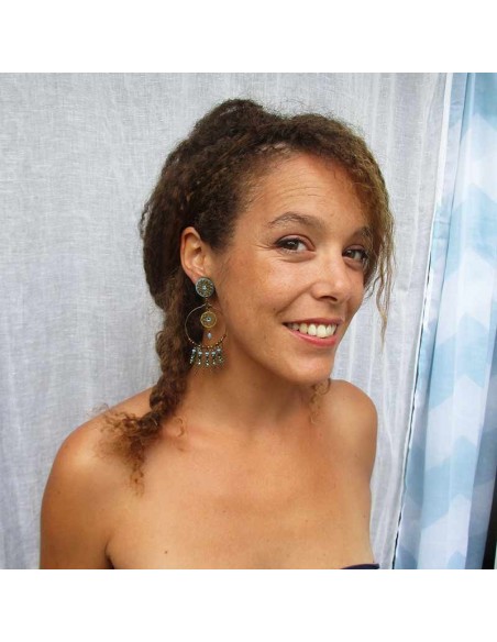 Boucles d'oreilles clips dream turquoise