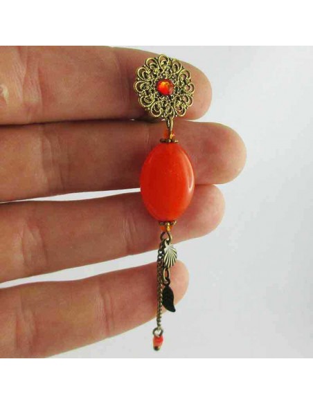 Boucles d'oreilles à clips bronze louise