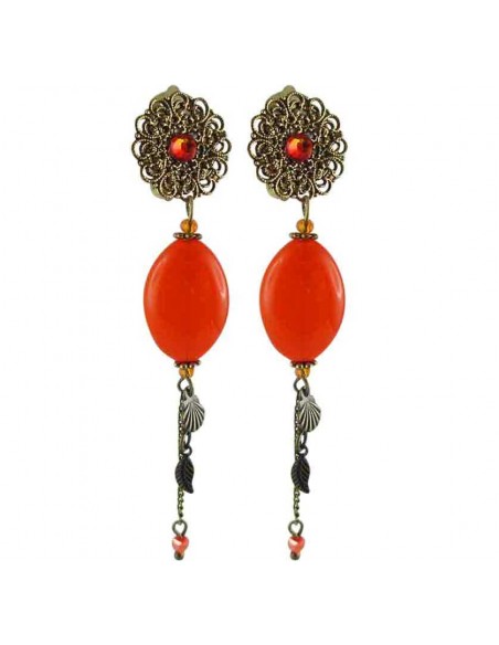 Boucles d'oreilles à clips bronze louise