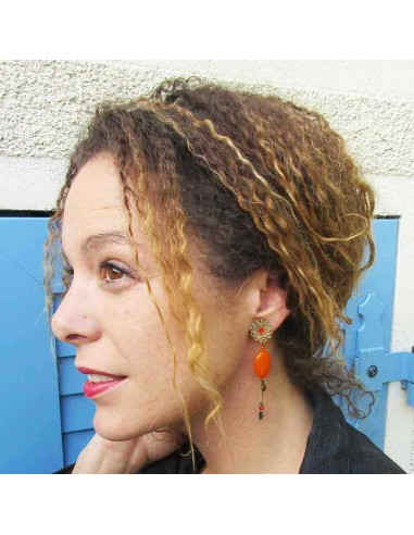 Boucles d'oreilles à clips bronze louise 2