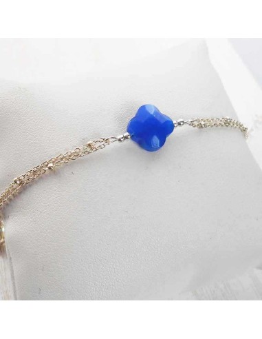 Bracelet argent cristal bleu