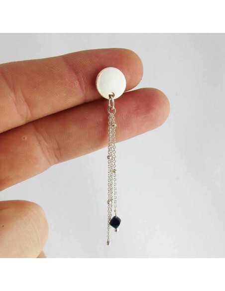 Boucles d'oreilles clips Lapis