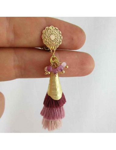 Boucles d'oreilles clips Punchy rose