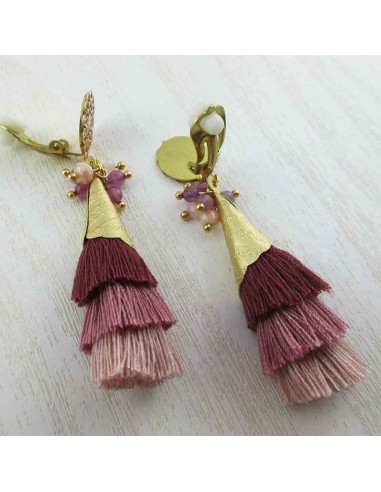 Boucles d'oreilles clips Punchy rose