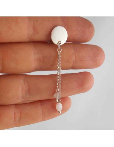 Boucles d'oreilles clips argent Gazelle Pierre de Lune