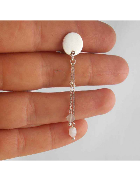 Boucles d'oreilles clips argent Gazelle Pierre de Lune