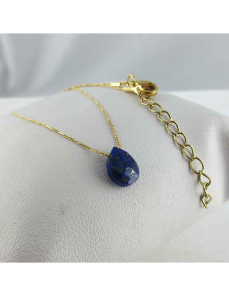 Pendentif plaqué or Lapis Lazuli