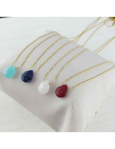 Pendentif plaqué or Lapis Lazuli