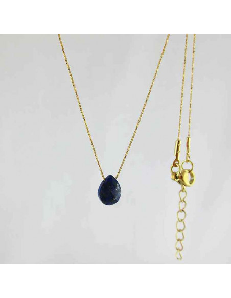 Pendentif plaqué or Lapis Lazuli