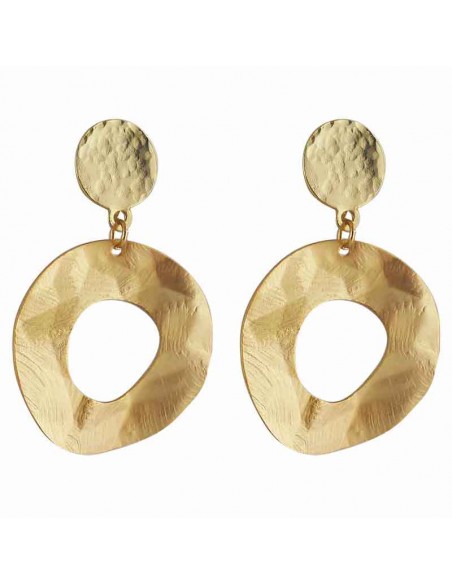 Boucle d'oreille clip créole plaqué or