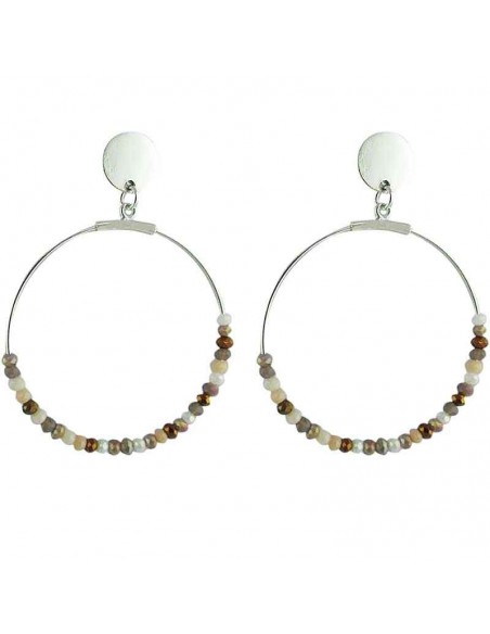 Boucles d'oreilles à clips créoles argent