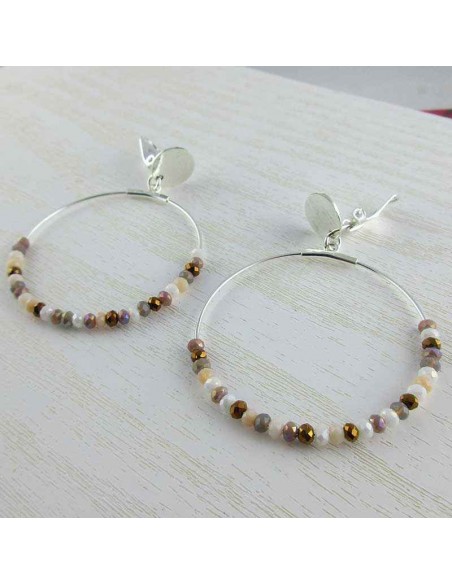 Boucles d'oreilles à clips créoles argent