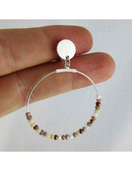 Boucles d'oreilles à clips créoles argent