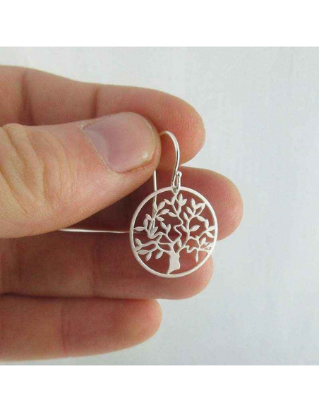 Boucle d'oreille clip Arbre de vie