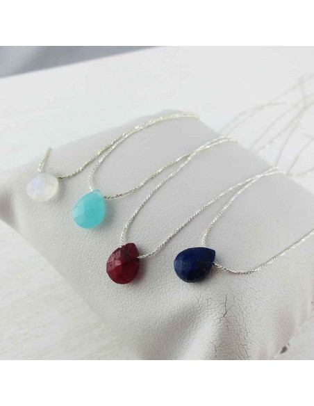 Collier argent pierre de lune