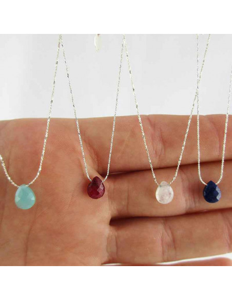 Collier argent pierre de lune