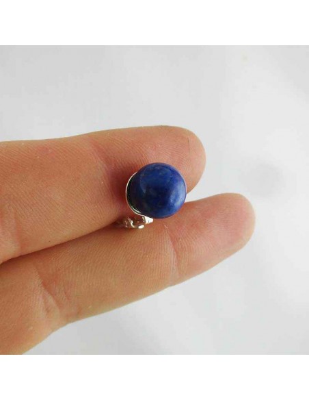 Boucle d'oreille clip Lapis Lazuli